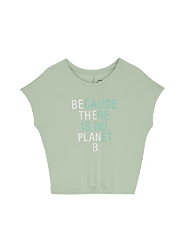 ECOALF - Camiseta Mujer Rialf, de Algodón Orgánico y Reciclado, con Cuello Redondo, Camiseta sin Mangas, Transpirable y Cómoda, T-shirt con Texto Impreso, Talla S, Color Verde Manzana