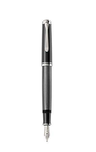 Pelikan Souverän 605 Stresemann 813624 - Pluma estilográfica (media), color negro y antracita