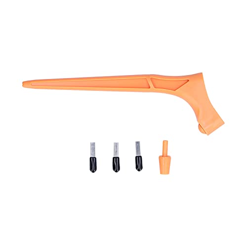 Shipenophy Cortador de 360 ​​Grados, Cortador Giratorio, Corta el Patrón con Gran Facilidad con 3 Cabezales de Corte Diferentes para Diseño Gráfico para Hacer Plantillas(Naranja)