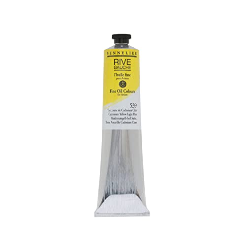 Sennelier Rive Gauche Fine Oil Color for Artists, 200ml Tube, Cadmium Yellow Light Hue 539
