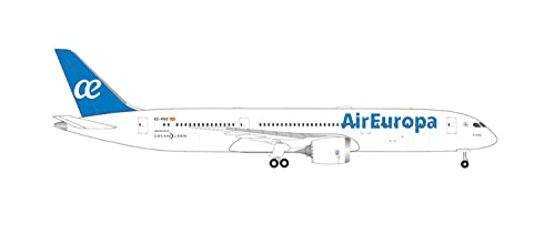 Herpa Modelo de avión Boeing 787-9 Dreamliner Air Europa JJ Hidalgo, Fiel a su Escala Original de 1:500 - Modelo de avión, Pieza de colección, decoración, sin peana, Miniatura de Metal