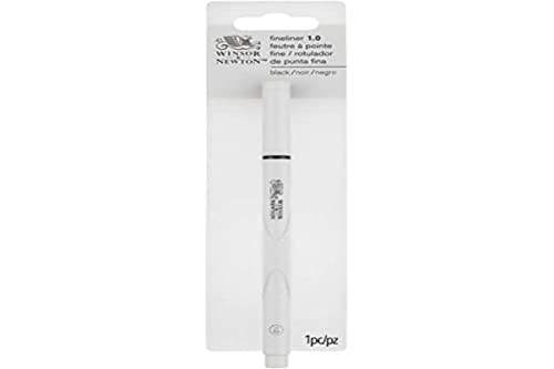 Winsor & Newton Rotulador de punta fina, Grosor 1.0 mm, Negro