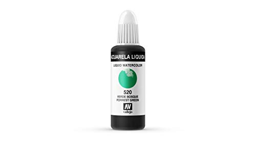 Vallejo - Acuarela líquida 32ml, color verde bosque