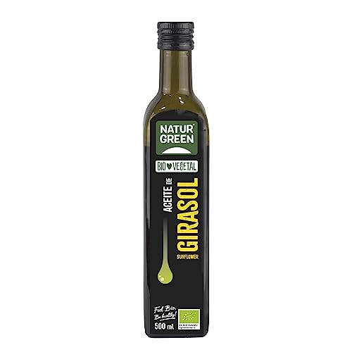 NaturGreen – Aceite de Girasol Bio, 100% Rico en Omega-3, Primera Presión – 500 ml
