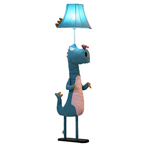 FREETT Regulable Lámpara de Pie Habitación Infantil Tela Dinosaurio Lámpara de Suelo con Control Remoto LED Dormitorio Luz de Piso con Temporizador Decorativas Protección Ocular Luz de Lectura