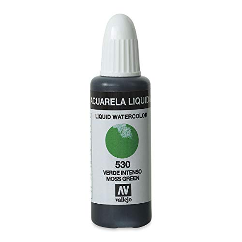 Vallejo - Acuarela líquida 32ml, color verde intenso
