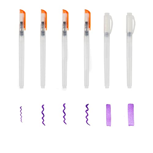6 Pcs Acuarela Pinceles, Comius Sharp Tanque de Agua Pincel, Acuarela, Pluma Estilográfica con Depósito de Agua Lleno para Pintura, Caligrafía, Hand Lettering