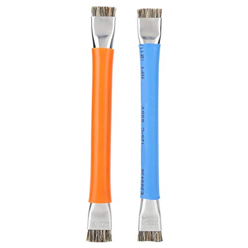 Cepillo de limpieza de 2 piezas,Cepillo Antiestático de Doble Cabezal Herramientas de limpieza Duras Seguras, para limpiar Electrones Sensibles, como Computadoras,Teléfonos Móviles, placas base, etc
