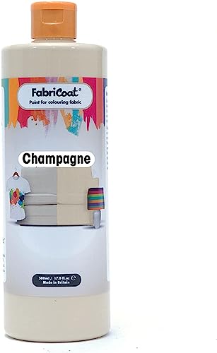 FabriCoat Pintura textil, se utiliza para restaurar o cambiar el color de tapicerías, muebles, interiores de coches, prendas de ropa y calzado (250 ml, champán)