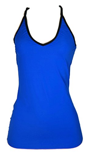 Hanky Panky in The Studio Mia Racerback Tank, L, Cobalt/Black