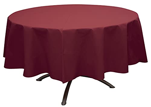 Pro Nappe - Ref NT24008I - Mantel Redondo desechable de 2,40 M de diámetro - Color Burdeos - No Tejido Airlaid, Material Efecto Textil con una caída, Pegado a la Tela - En Bolsa Individual