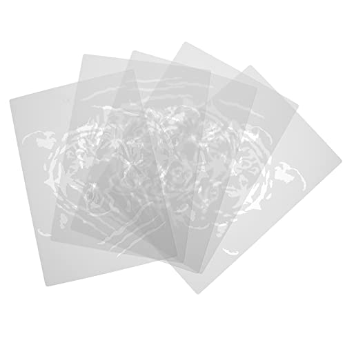 VICASKY 5Pcs Dibujo Estarcido Pintura Plantillas de Tigre Juguetes para El A?o Nuevo Ni?os Manualidades Proyectos Escolares El Aprendizaje de La Educación Plantilla Animales Africanos