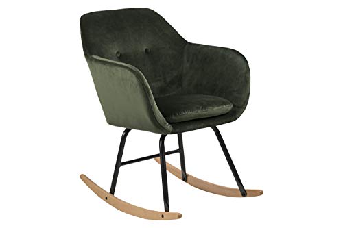 Marca Amazon - Movian Wendy Mecedora de Tela, Verde Bosque, 71 x 57 x 81 cm