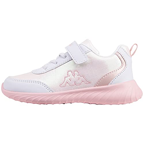 Kappa Alvar K Girls, Zapatillas para Correr Unisex niños, Blanco (Blanco Y Rosa), 28 EU