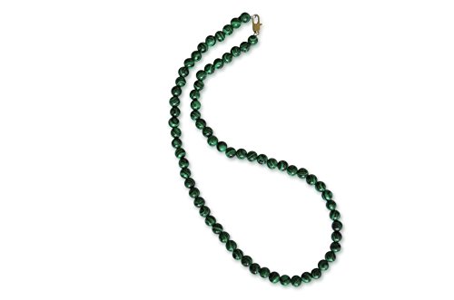 Malachita collar, natural, gota, 925 plata