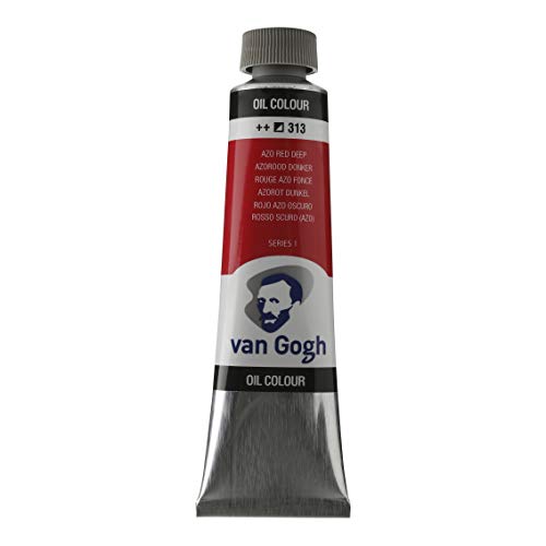 Van Gogh Pintura al óleo de 40 ml, color rojo azo, serie 1.