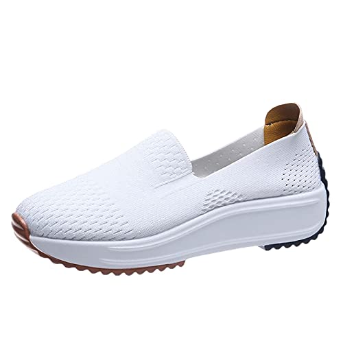 riou Zapatos Deporte Mujer Zapatillas Deportivas Correr Gimnasio Casual Zapatos Estudiante Ligeros Transpirable Antideslizante Zapatillas Zapatos Planos Zapatos de Cordones Original