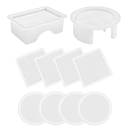 DALIAN Juego de posavasos de resina de resina epoxi, posavasos de silicona para manualidades, manualidades, decoración de arte de resina
