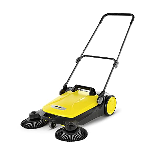 Kärcher S 4 Twin Barredora Manual con dos Cepillos Laterales, 2.400 m²/h, depósito 20 L (1.766-360.0)