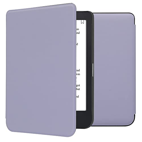 kwmobile Carcasa Compatible con Kobo Clara 2E Funda - Funda con Tapa y Cierre magnético de Cuero sintético - Lila