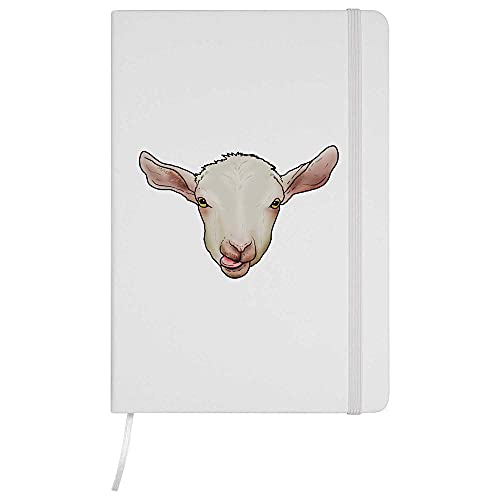 A5 'Linda Cara de Cabra' Blanco Cuaderno de Tapa Dura (NB00034027)