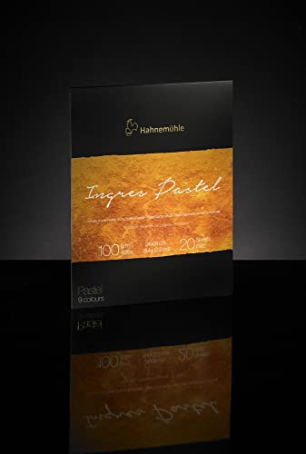 Hahnemühle The Collection, Ingres Pastel, 100 g/m², papel de pastel auténtico, 9 colores diferentes, 30 x 40 cm, 20 hojas
