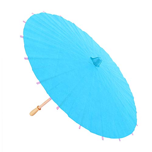 Wifehelper Sombrilla de Papel de Estilo Chino japonés de 23 Pulgadas, sombrilla para Bodas, Despedidas de Soltera, favores de Fiesta, Pintura a Mano para niños y sesiones fotográficas(Azul)