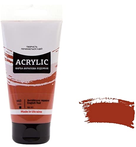 7 Artists Pintura Acrilica Pinturas Acrilicas Rojo Inglés 75 ml | Acrilicos Para Pintar | Pinturas Acrilicas Para Lienzos | Pintura Acrílica | Acrylic Paint