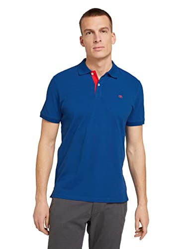 TOM TAILOR Hombre Polo Basic Piqué 1027713, 11132 - Advanced Blue, M