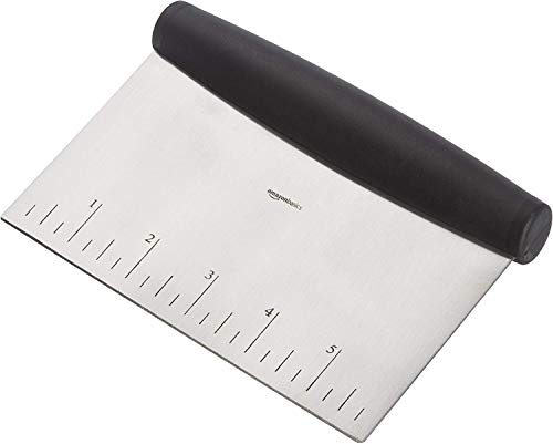Amazon Basics - Rasqueta cortadora, de acero inoxidable, multiusos, 2,54 cm, Plateado