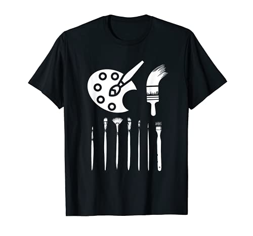 Pintor Paleta Artista Dibujo Decorador Pintura Estética Camiseta