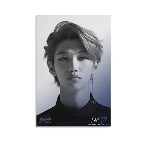 Póster de Stray Kids Felix de arte pictórico en lienzo para pared, decoración para dormitorio, decoración moderna para el hogar, obras de arte, pósteres de 40 x 60 cm