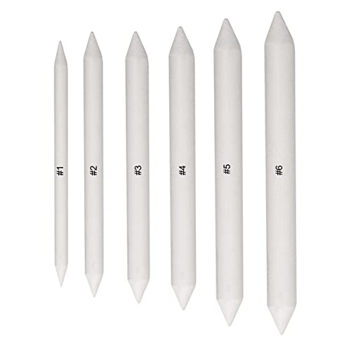Cozlly 6 Pz Difuminadores para Dibujo, Difuminos de Papel, Accesorios de Dibujo para Estudiantes Artistas Boceto Dibujo