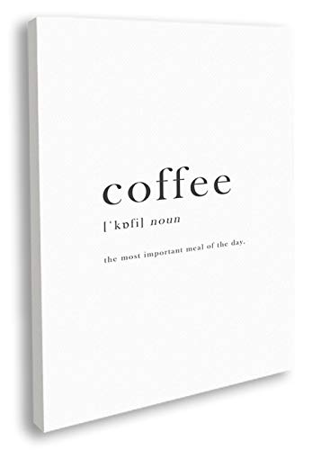 Artesta Cuadro en lienzo Coffee quote (70x100)