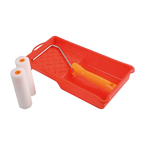 Quercos. Kit Rodillo de Espuma Pintar de 11cm - 2 Recambio Rodillo Pintura para Esmalte con Bandeja - Indicado para Pintar Metal o Madera-Rodillo Pintura Pequeño – Rodillo Para Pintar