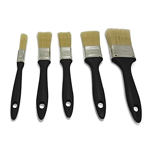 Brochas pintura set de 5 unidades pinceles pintura, brochas pintura pared, brochas pintura madera, brochas barniz madera, brocha pintura