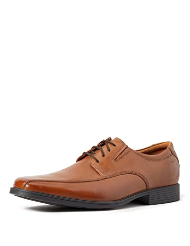Clarks Tilden Walk Zapatos de cordones derby Hombre, Marrón (Dark Tan Leather -), 40 EU