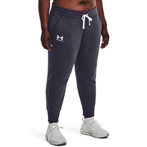Under Armour Pantalones Deportivos de Forro Polar Rival, (558) Acero Templado/Blanco, 2X para Mujer