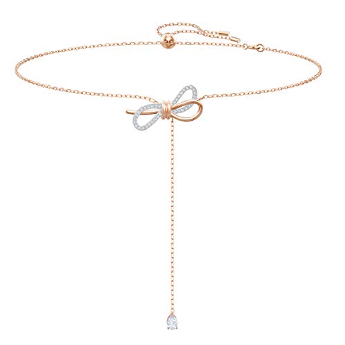Swarovski Collar Lifelong Bow, Lazo, Blanco, Combinación de acabados metálicos