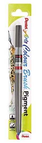 Pincel Recargable Color Brush con Tinta pigmentada. Color Gris.