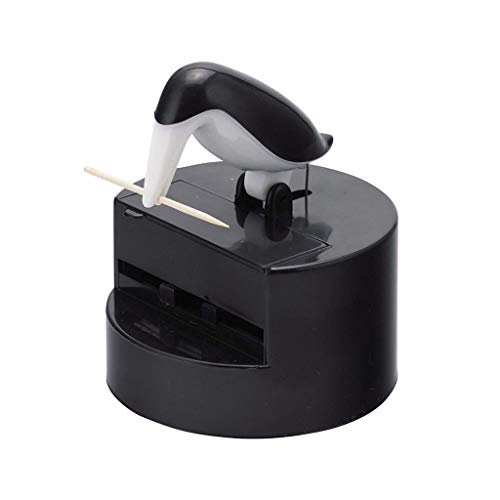 Balvi Palillero Pelican Color Negro Dispensador de Palillos Divertido y Decorativo Plástico