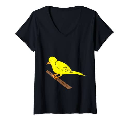 Mujer Pijama Niño, Snooze Light Niño, Canario, Dormir Camiseta Cuello V