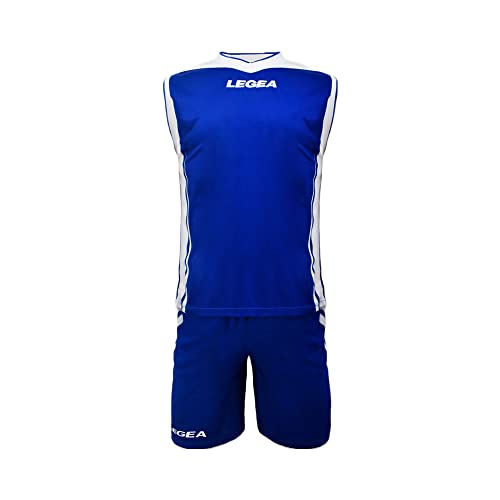 LEGEA Jackson - Camiseta y pantalón Corto para Hombre, N'est Pas Applicable, Jackson, Hombre, Color Azul/Blanco, tamaño Medium