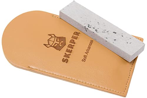 Skerper Arkansas Piedra de Afilar de Bolsillo NAPO01 Soft Arkansas para Herramientas Pequeñas o Fuera de Casa
