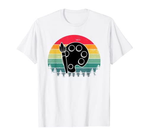 Dibujo de la paleta de la rueda del color del pintor hilarante Camiseta