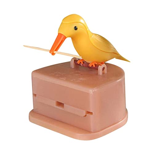 DUJUANHONG Dispensador de Palillos Dientes,Toothpick Dispensador Pájaros Caja de Palillos de Dientes Palillero Automática Tenedor Automático Palillos Dientes para Cocina Casera HogarHotel Restaurante