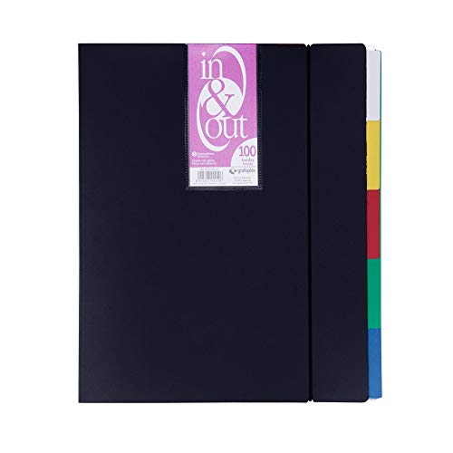 Grafoplas - Grafoplás 39409010－Carpeta fundas extraibles, tamaño A4, color negro, 100 fundas