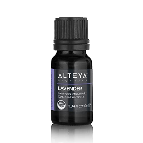 Alteya Organics Aceite de Lavanda (Lavandula Angustifolia) 10 ml - Aceite esencial de lavanda 100% orgánico certificado por el USDA. Vendido directamente por el cultivador y destilador de lavanda de Alteya Organics