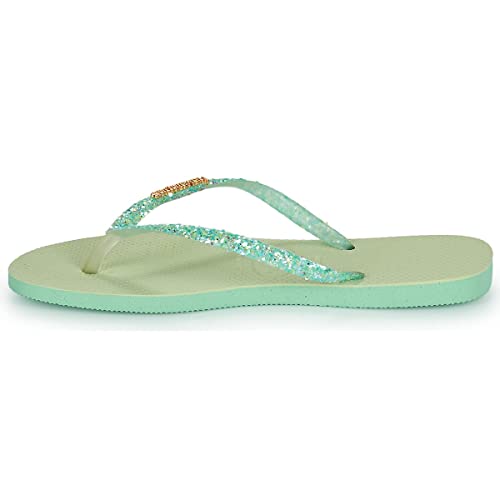 Havaianas Slim Glitter Flourish, Chanclas Mujer, Verde (Glitter Flourish), 37/38 EU