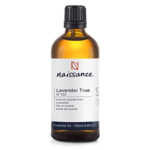 Naissance Aceite Esencial de Lavanda Puro (No.102) 100ml - Aromaterapia Natural, Dormir, Masaje, Cuerpo, Pelo, Relajación - Humificador, Velas, Jabones, Difusor, Ambientador, No Deluido